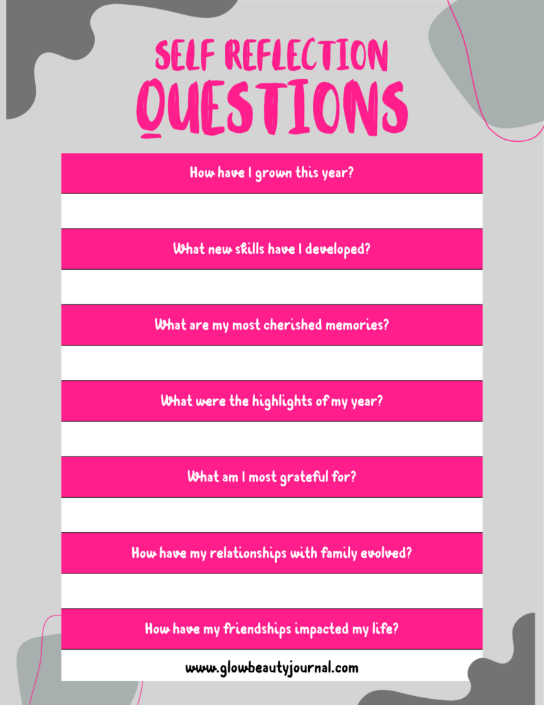 This self reflection questions page is a calm, minimalist journaling resource designed to support emotional balance, mindfulness, and personal growth. Featuring guided prompts for gratitude, self awareness, relationships, and life reflection, it encourages intentional journaling without pressure. Ideal for wellness routines, self care practices, and gentle mental reset moments, this printable reflection page supports clarity and emotional grounding through thoughtful writing.