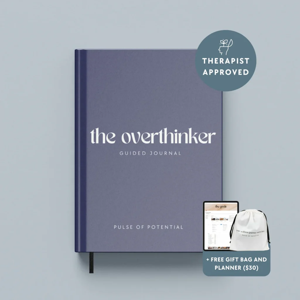 The Overthinking Book guided mental clarity journal designed to help reduce anxiety interrupt thought loops and organize overwhelming decisions through structured prompts