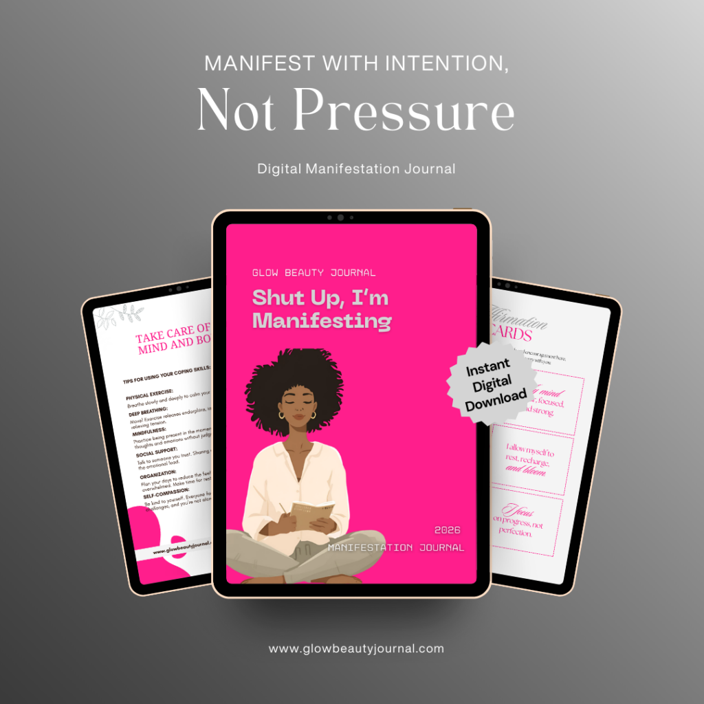 digital manifestation journal for women designed to support goal clarity mindset alignment emotional awareness and intentional daily reflection routines